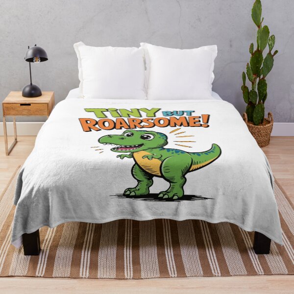 Item preview, Tiny But Roarsome – Funny Cute Cartoon Dinosaur Design designed and sold by Lamarcy.