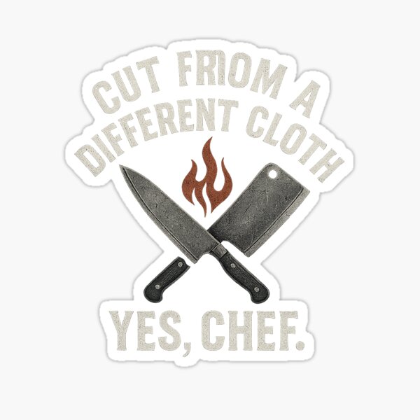 Item preview, Cut from a Different Cloth – Yes, Chef | Back Graphic designed and sold by Behindtheflames.