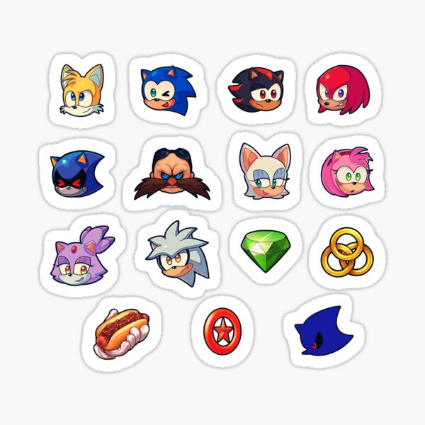 Item preview, sonic sticker pack (updated) designed and sold by IanBee.