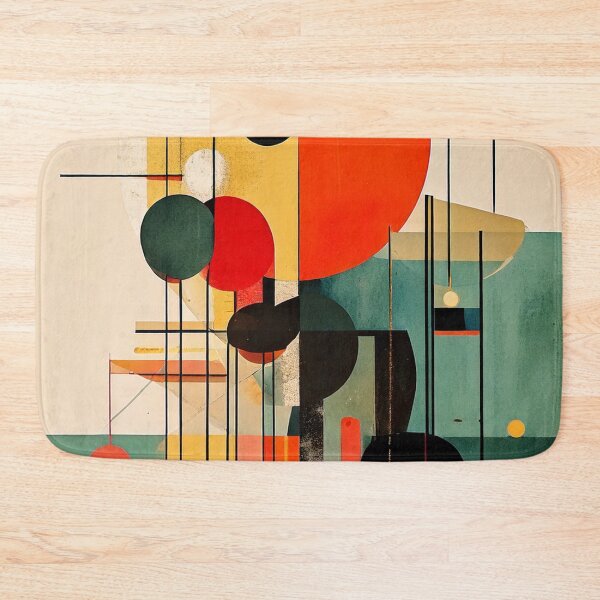 Item preview, Mid-Century Modern Geometric Abstract Art – Retro 50s Inspired Minimalist Design designed and sold by CattlettArt.