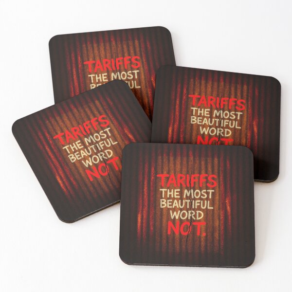 Item preview, Tariffs Graffiti Protest Art – Rusted Corrugated Iron designed and sold by Michael van der Hoorn.