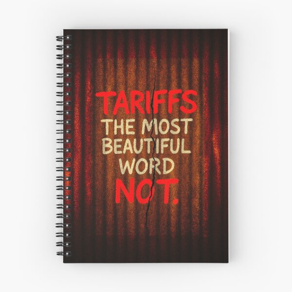 Item preview, Tariffs Graffiti Protest Art – Rusted Corrugated Iron designed and sold by Michael van der Hoorn.
