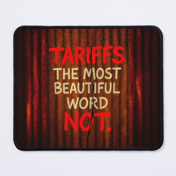 Item preview, Tariffs Graffiti Protest Art – Rusted Corrugated Iron designed and sold by Michael van der Hoorn.