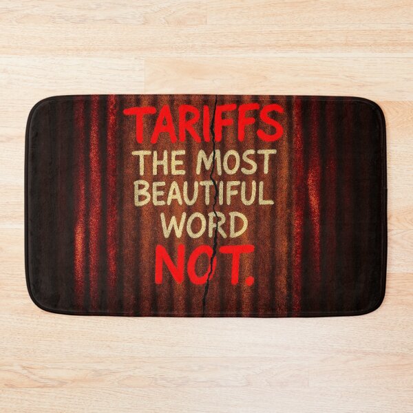 Item preview, Tariffs Graffiti Protest Art – Rusted Corrugated Iron designed and sold by Michael van der Hoorn.