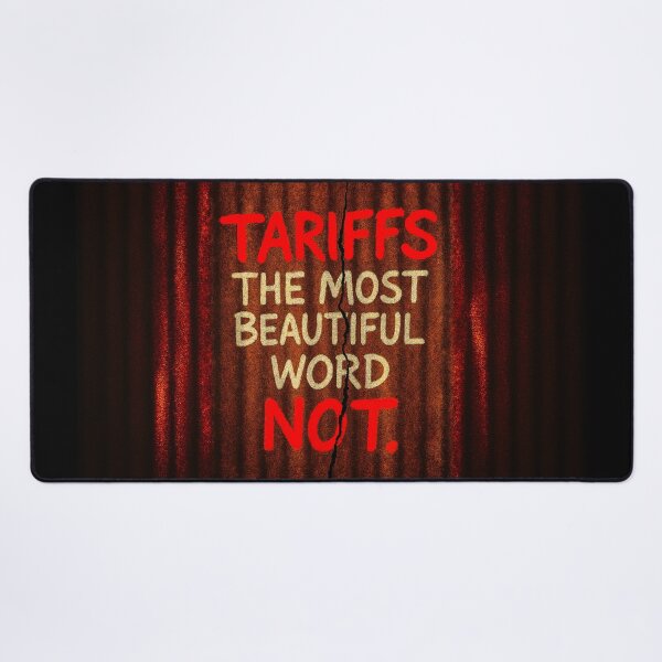 Item preview, Tariffs Graffiti Protest Art – Rusted Corrugated Iron designed and sold by Michael van der Hoorn.