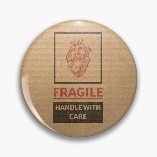 Item preview, Fragile heart mark on cardboard, handle with care designed and sold by lapizart.