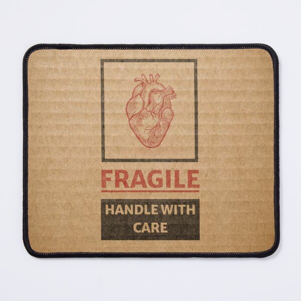 Item preview, Fragile heart mark on cardboard, handle with care designed and sold by lapizart.