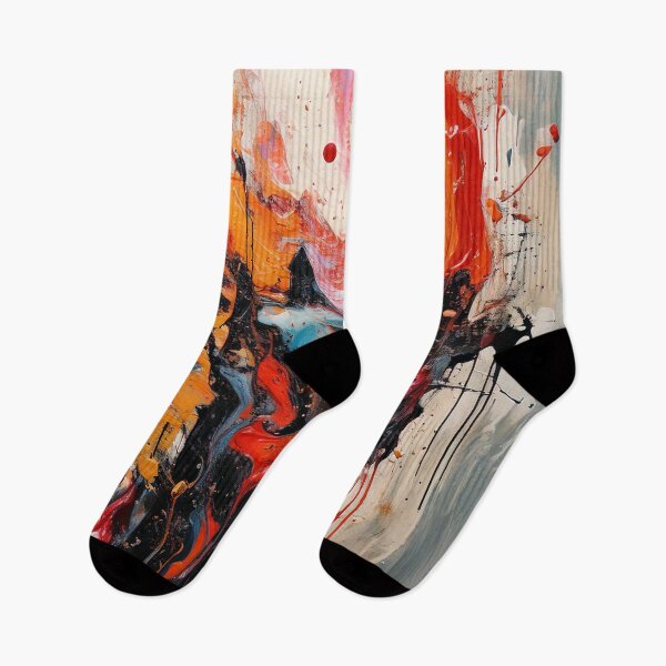 Item preview, Expressive Drip & Splatter Abstract Painting – Modern Gallery Art with Thick Runny Paint designed and sold by CattlettArt.