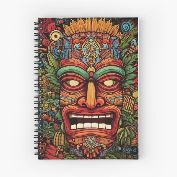 Item preview, Tropical Tiki Totem Mask Modern Art – Vibrant Island Pop Style - Tiki  designed and sold by CattlettArt.