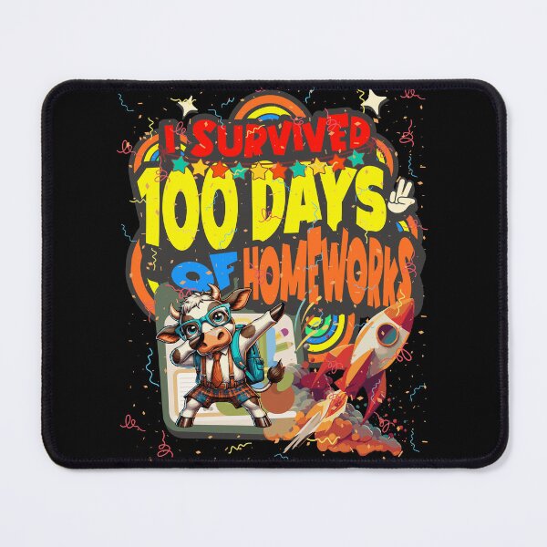 Item preview, I survived 100 Days Of Homeworks : Cow designed and sold by Eksama Design.