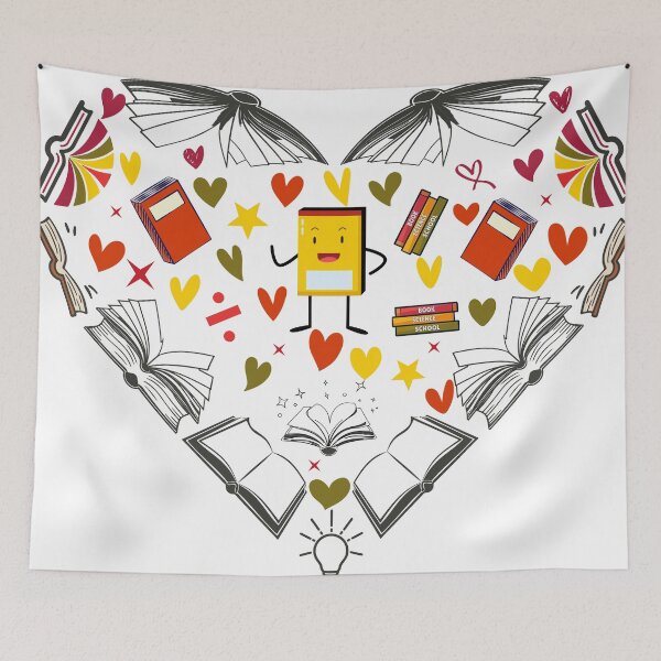 Item preview, Funny I Love Books Print with Heart Classic T-Shirt for gift designed and sold by TEEDESIGMSTUDIO.