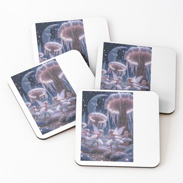 Item preview, Moonflower Fairy Ring – Glowing Forest Fantasy Art, Celestial Fairycore Design, Mystical Night Scene Under the Stars designed and sold by LuxuryApparels.