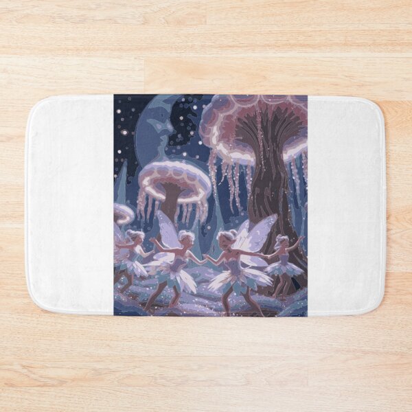 Item preview, Moonflower Fairy Ring – Glowing Forest Fantasy Art, Celestial Fairycore Design, Mystical Night Scene Under the Stars designed and sold by LuxuryApparels.