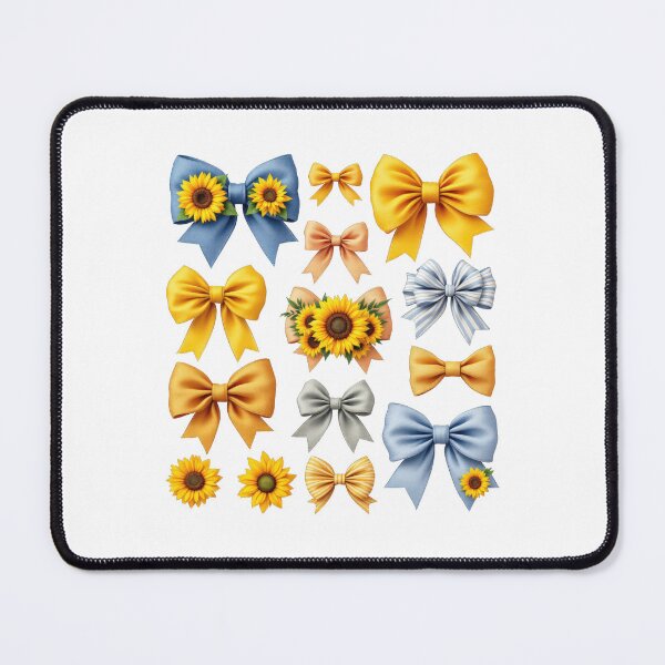 Item preview, Coquettecore sunflower ribbon yellow blue  designed and sold by cocomelon168.