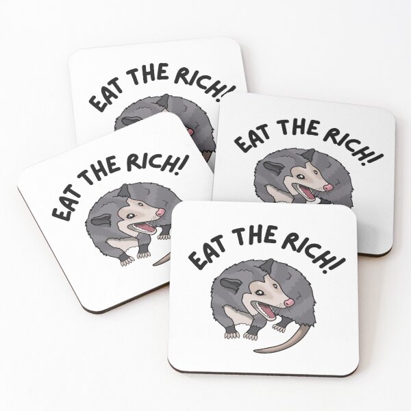 Item preview, Liberal Eat the Rich Possum- Outline designed and sold by NDeYoungLLC.