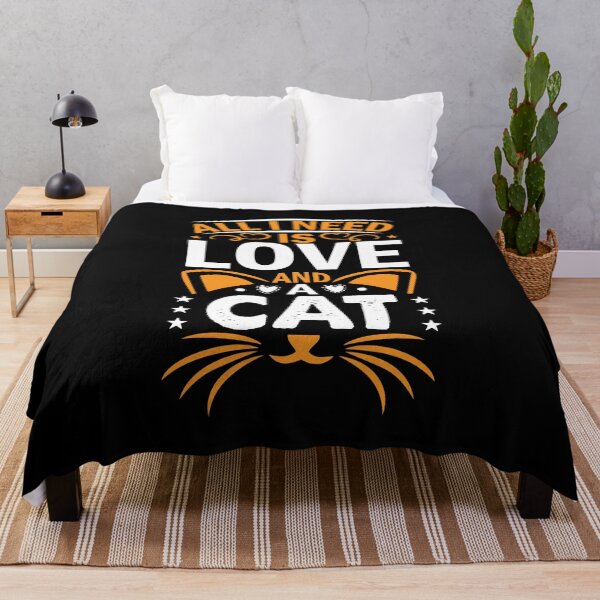 Artikelvorschau, Alles was ich brauche ist Liebe und Katze Katzenliebhaber Kunst entworfen und verkauft von Witty Shirts.