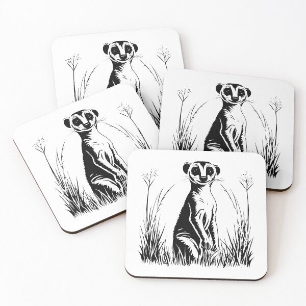 Item preview, Meerkat Suricata Mongoose Kalahari African Wild Mammal designed and sold by inkoutninja.