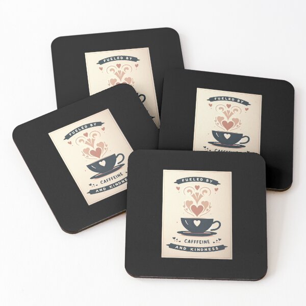Item preview, Fueled by caffeine and kindness feel good coffee lover and kind person quote designed and sold by ArtisanTeeShop.