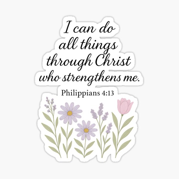 Item preview, Philippians 4:13 – Scripture Art designed and sold by Luxe & Lovely Finds.