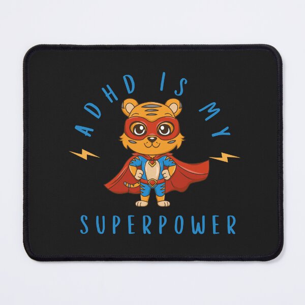 Item preview, ADHD Is My Superpower – Superhero Tiger Kids Design designed and sold by LittleMiddleMomma.