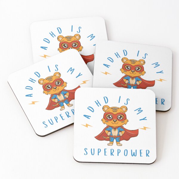 Item preview, ADHD Is My Superpower – Superhero Tiger Kids Design designed and sold by LittleMiddleMomma.