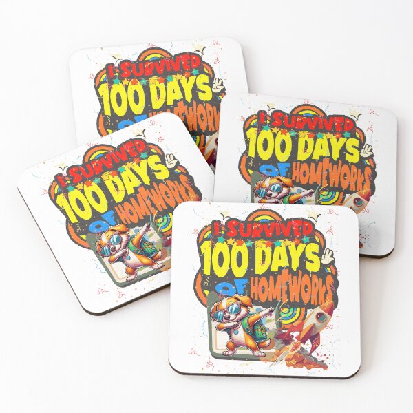 Item preview, I survived 100 Days Of Homeworks : Dog designed and sold by Eksama Design.