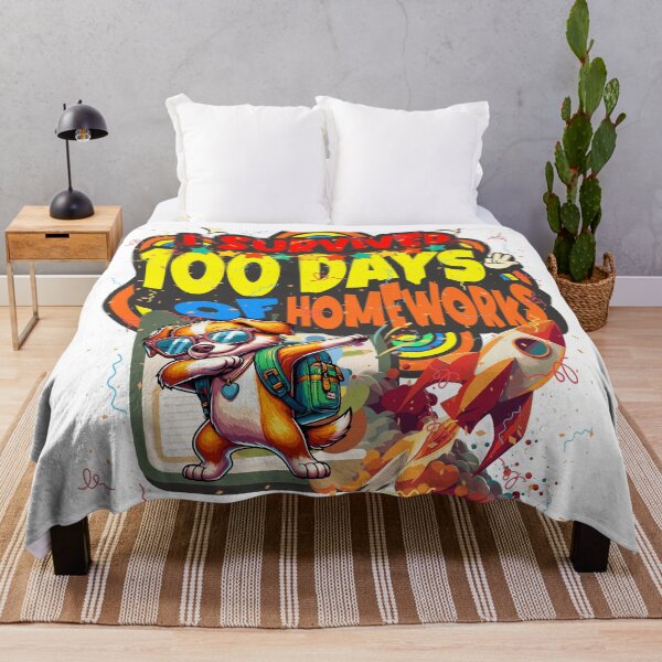 Item preview, I survived 100 Days Of Homeworks : Dog designed and sold by Eksama Design.