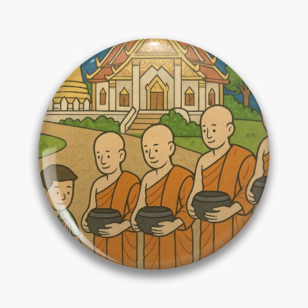 Item preview, Morning Alms in Songkran Serenity designed and sold by BobArtGallery.