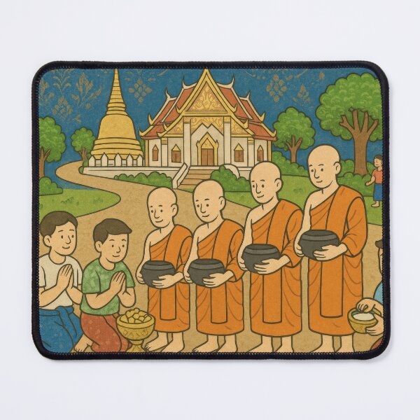 Item preview, Morning Alms in Songkran Serenity designed and sold by BobArtGallery.