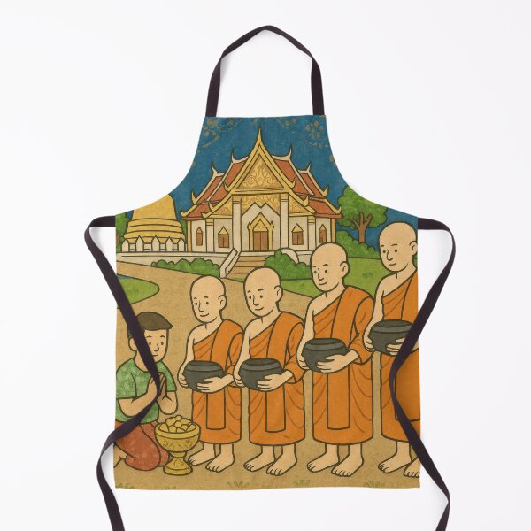 Item preview, Morning Alms in Songkran Serenity designed and sold by BobArtGallery.