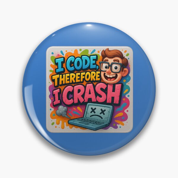 Artikelvorschau, Ich programmiere – und Crash gehört dazu! entworfen und verkauft von Girih.
