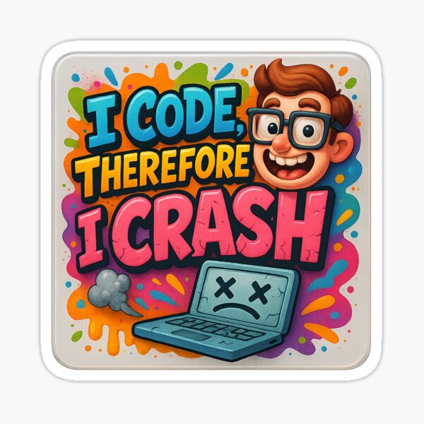 Artikel-Vorschau von Ich programmiere – und Crash gehört dazu!, designt und verkauft von Girih.