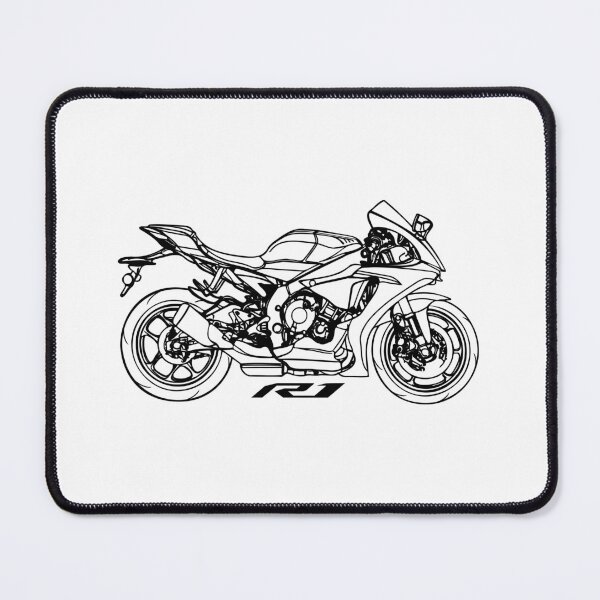 Item preview, R1 Motorcycle artwork line Black designed and sold by Dactyldesign.