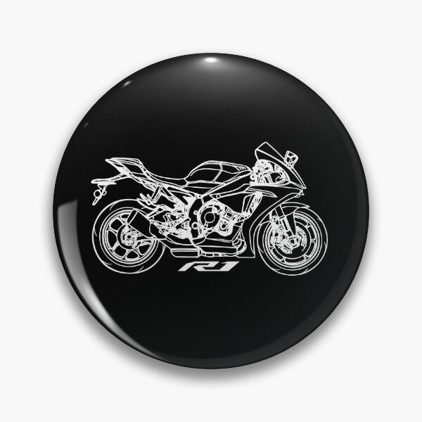 Item preview, R1 Motorcycle artwork line white designed and sold by Dactyldesign.