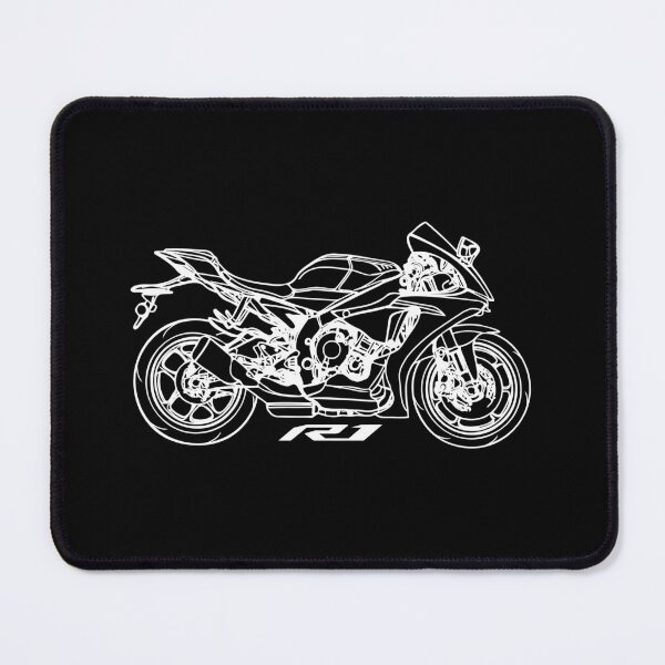 Item preview, R1 Motorcycle artwork line white designed and sold by Dactyldesign.