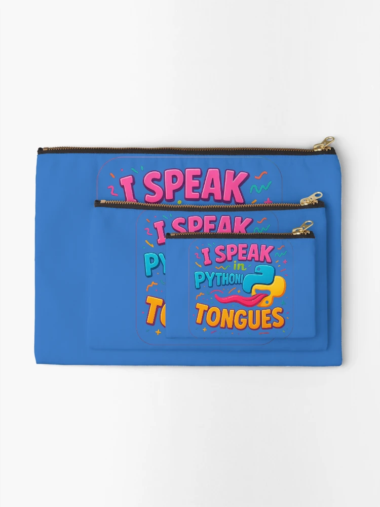 Thumbnail 2 of 4, Zipper Pouch, Python Perfection – Humorous Design for Programmers designed and sold by Girih.