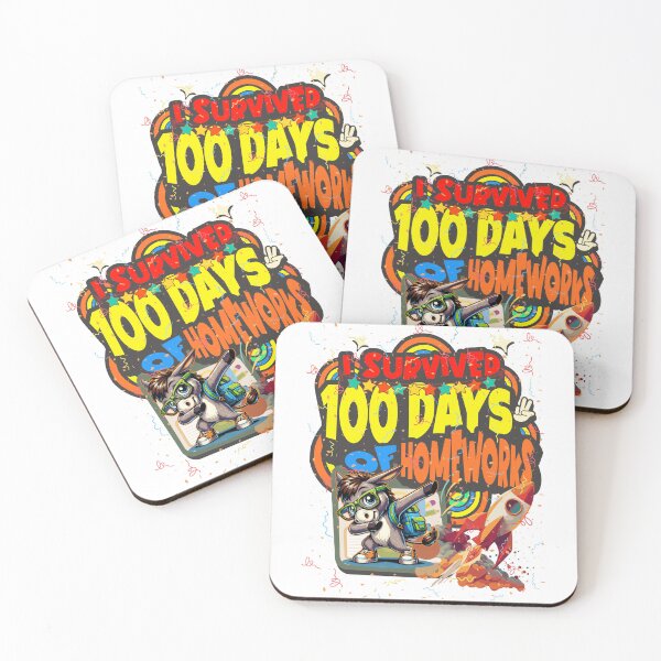 Item preview, I survived 100 Days Of Homeworks : Donkey designed and sold by Eksama Design.