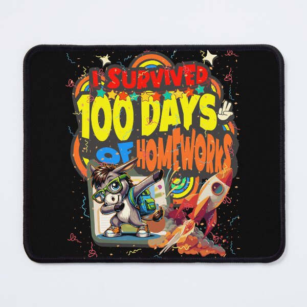 Item preview, I survived 100 Days Of Homeworks : Donkey designed and sold by Eksama Design.