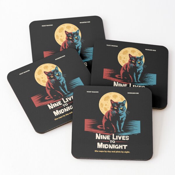 Item preview, Black Cat - Nine Lives to Midnight designed and sold by Sfumata Illustration.