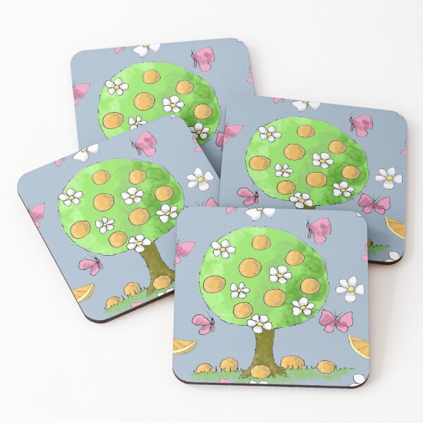 Item preview, Ilustración de mariposas y flores de naranjo designed and sold by Jaana Day.