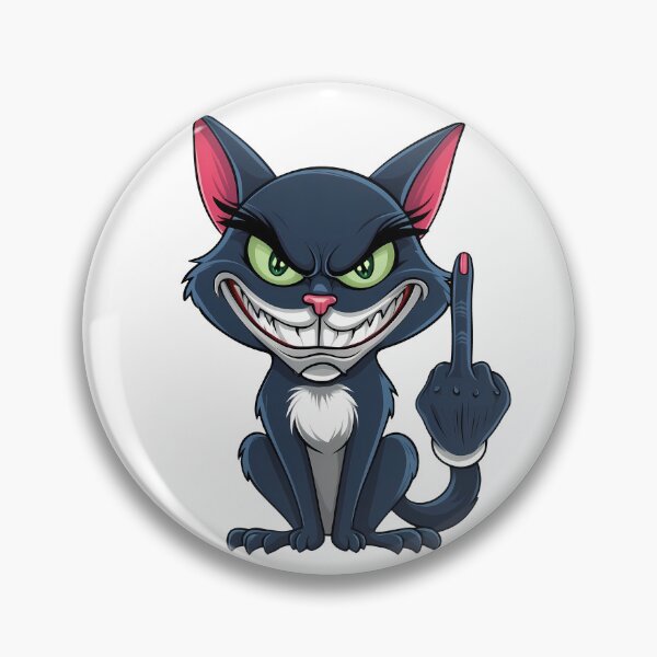 Item preview, cat with middle finger designed and sold by HolaJosephina.