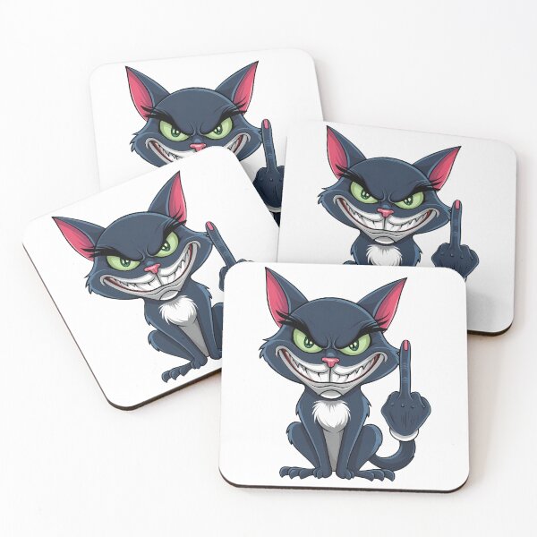 Item preview, cat with middle finger designed and sold by HolaJosephina.
