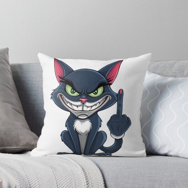 Item preview, cat with middle finger designed and sold by HolaJosephina.