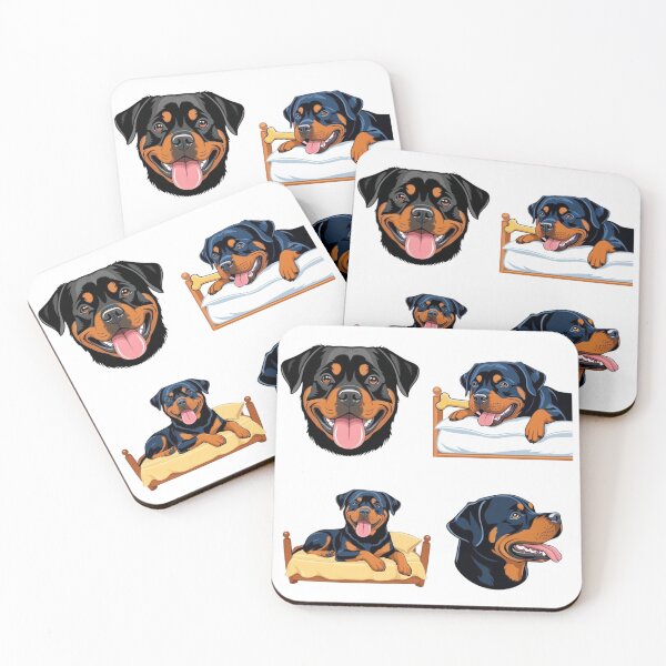 Item preview, Happy Rottweiler – Canine Love in Four Angles designed and sold by All Creative Designer.