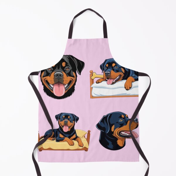 Aperçu de l'œuvre Rottweiler heureux – L'amour canin sous quatre angles créée et vendue par All Creative Designer.