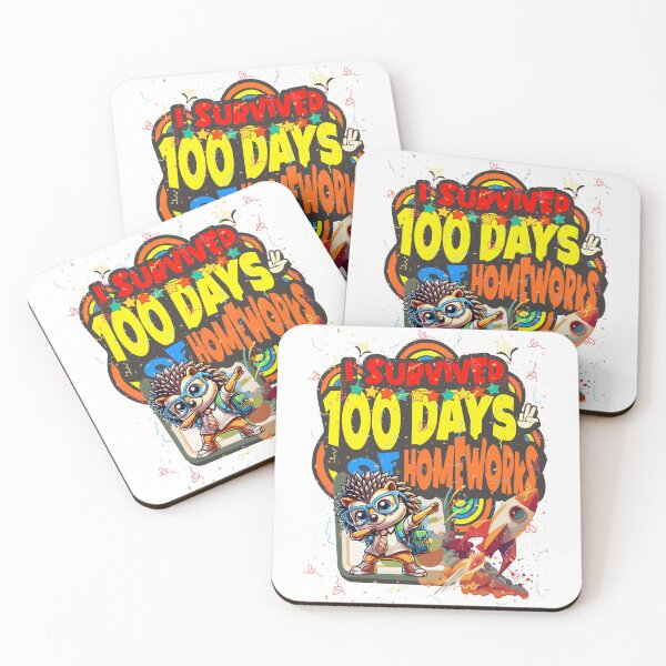 Item preview, I survived 100 Days Of Homeworks : Porcupine designed and sold by Eksama Design.
