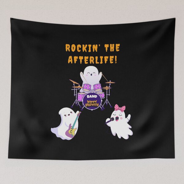 Item preview, Rockin' The Afterlife Ghost Rock Band Happy Halloween designed and sold by Artography Designs.