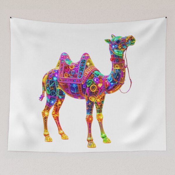 Item preview, Glowing Colorful Camel designed and sold by GloriousArtSKD.
