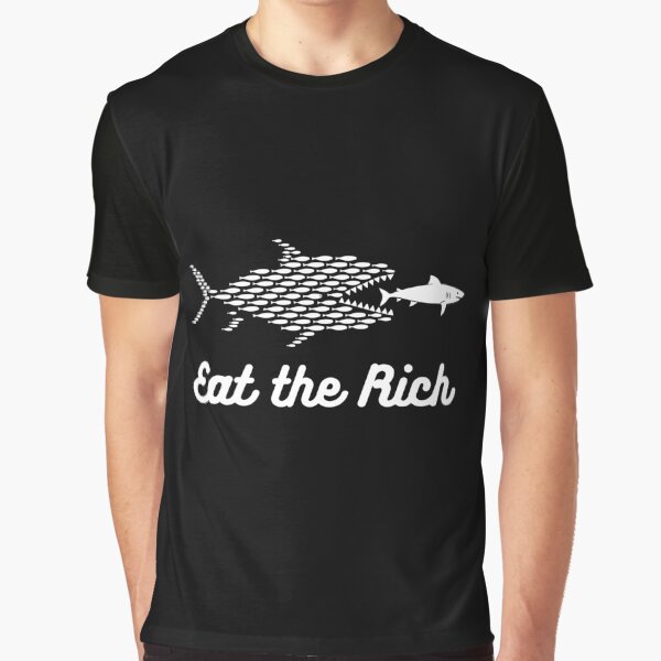 Vista previa del artículo con la obra «Comerse a los ricos - Diseño divertido del socialismo», diseñado y vendido por LoFizzy.