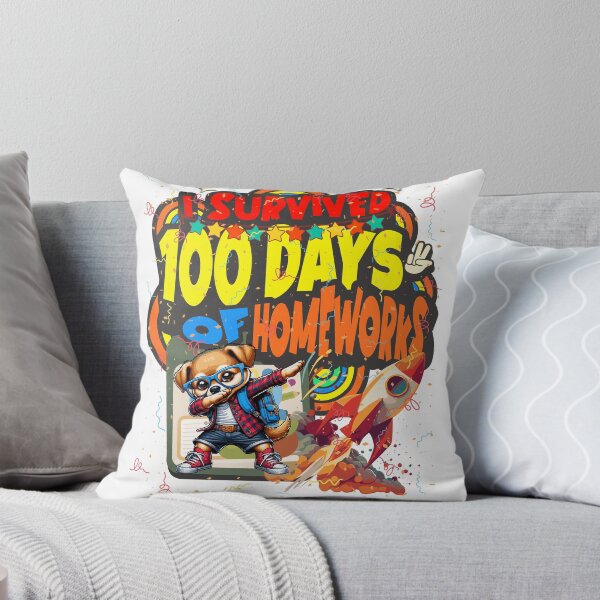 Item preview, I survived 100 Days Of Homeworks : Puppy designed and sold by Eksama Design.